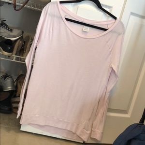 Long sleeve off the shoulder t shirt from PINK.